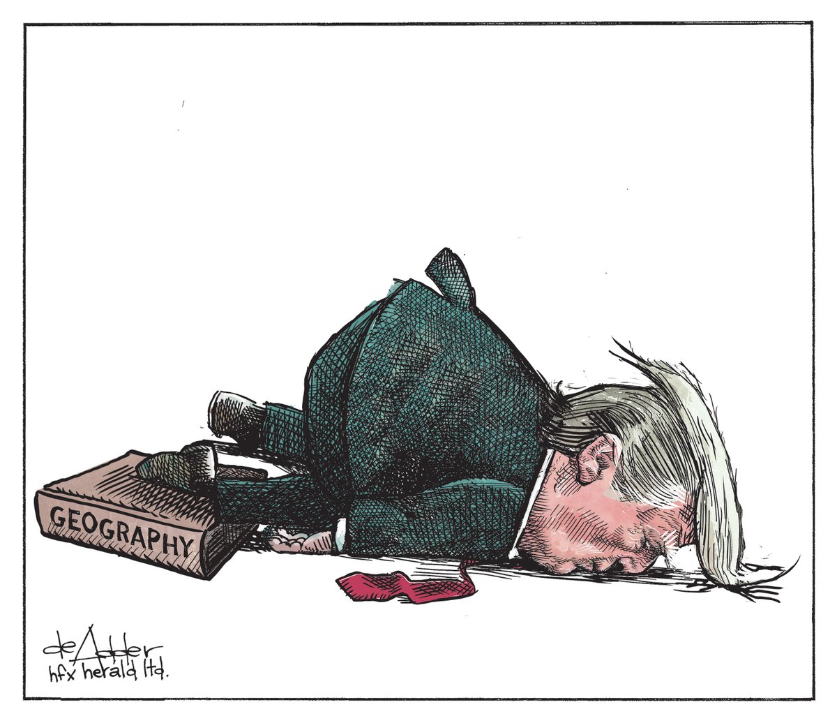 Cartoon for @chronicleherald #Trump #Trumpspeech #StateOfTheUnion #GeographyLessonsForTrump #geographymatters