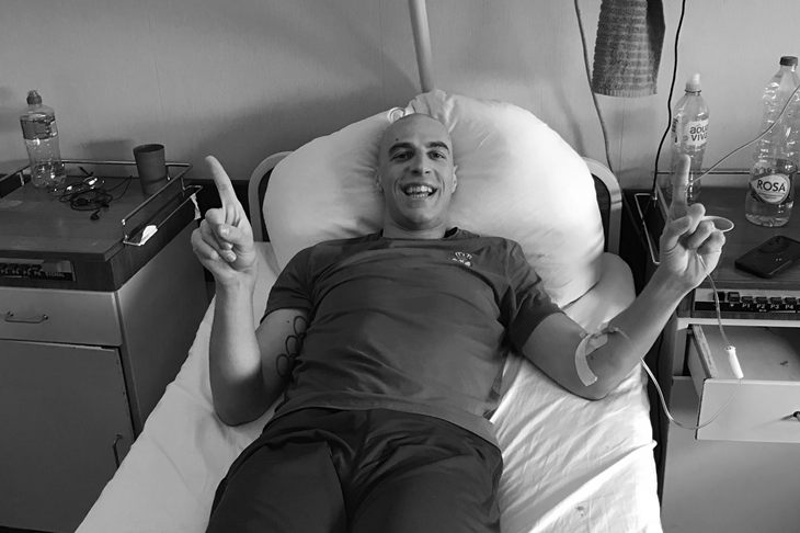 spikesmag's tweet photo. “The nausea and vomiting during chemotherapy, of seeing every last strand of your hair fall out, of spending your days hooked up to IV drips, hoping the medicines will kill the cancer before they kill you.”

On #WorldCancerDay read @milanristic110's story: https://t.co/BPQ0TkSRg0 https://t.co/4YpqLY08YI