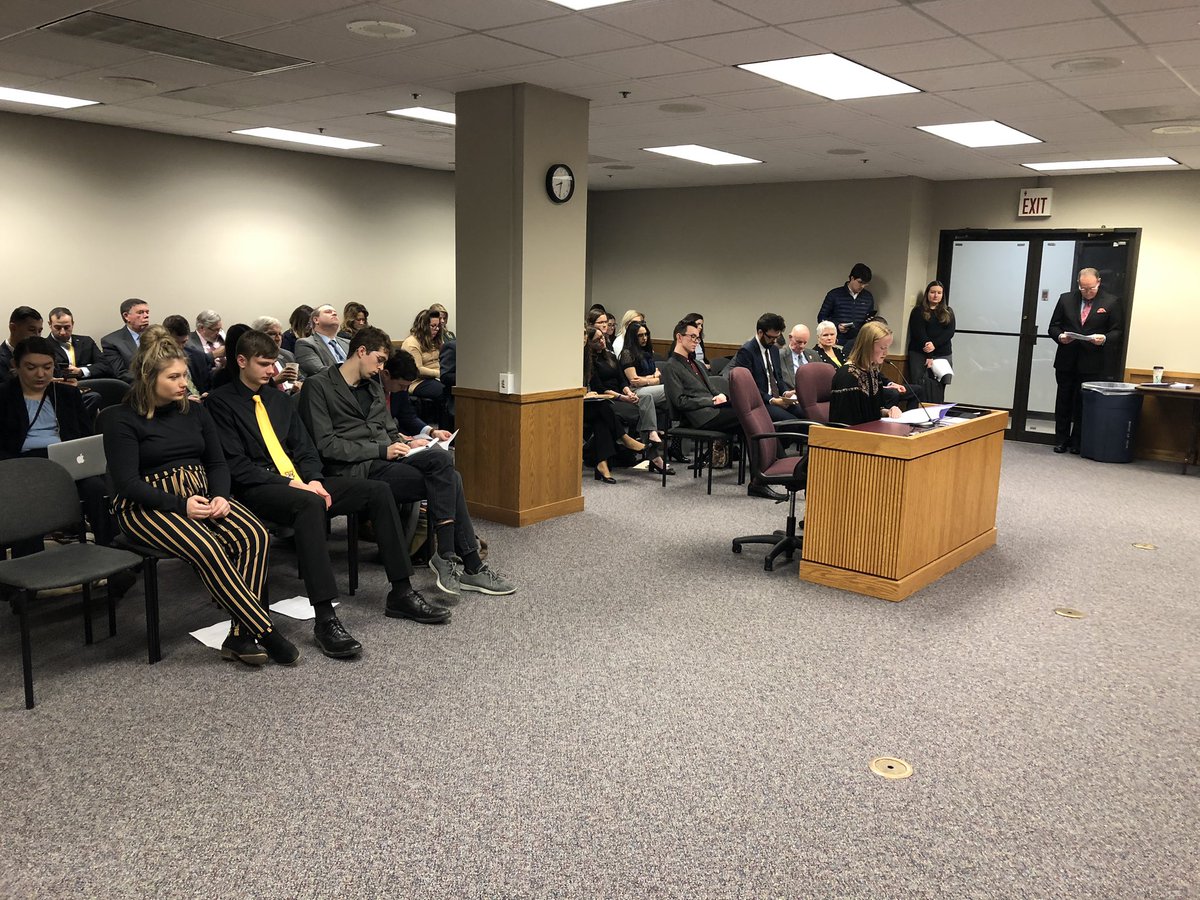 High School students testifying in Jefferson City today in favor of legislation prohibiting vaping on school property.   <a href="/RepDistrict58/">David Wood</a> sponsored legislation after students got involved and asked for something to be done.