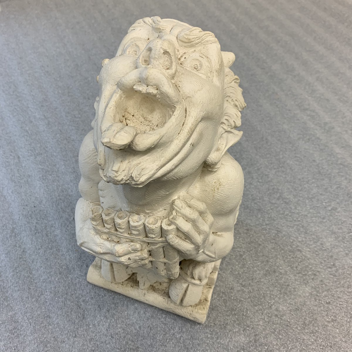 BuildingMuseum's tweet photo. The Museum’s collection includes this plaster model used as an aid in carving a gargoyle of the Greek god Pan for the Washington National Cathedral. The gargoyle, designed by Frederick Hart and carved by Malcolm Harlow, is on the @WNCathedral West Front.
#40artifacts #40years https://t.co/tfonVvDgfx