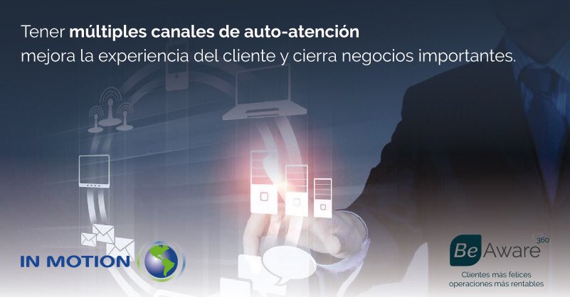 beaware360_'s tweet photo. Sabía que empoderar a los clientes a través del auto – servicio omnicanal
Genera una experiencia de cliente de primer nivel?

Con Be Aware 360° “Clientes más felices, operaciones más rentables”

 #BeAware360 #SolucionesTecnologicas #Negocios #Empresas https://t.co/6s9ttkkZbh
