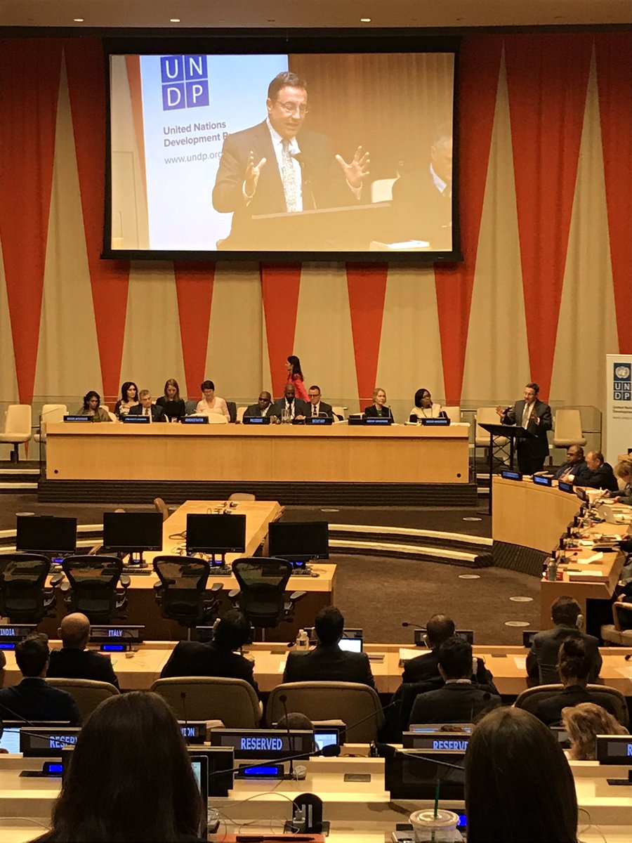 ElTischenko's tweet photo. At Executive Board mtg today #UNDP Administrator stressed the organization’s ability to combine what UNDP does on the ground alongside governments responding to national priorities, with the global set of objectives be it on #inequalities, #climate effort &amp; other major challenges https://t.co/pU3mjdMNFn