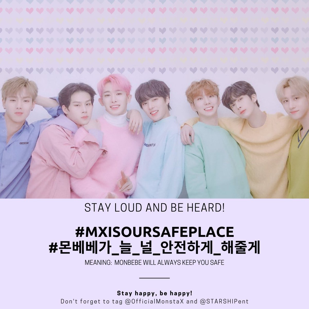 2020020512am KST onwards181st Hashtags @OfficialMonstaX  @STARSHIPent  #MXisOurSafePlace  #몬베베가_늘_널_안전하게_해줄게