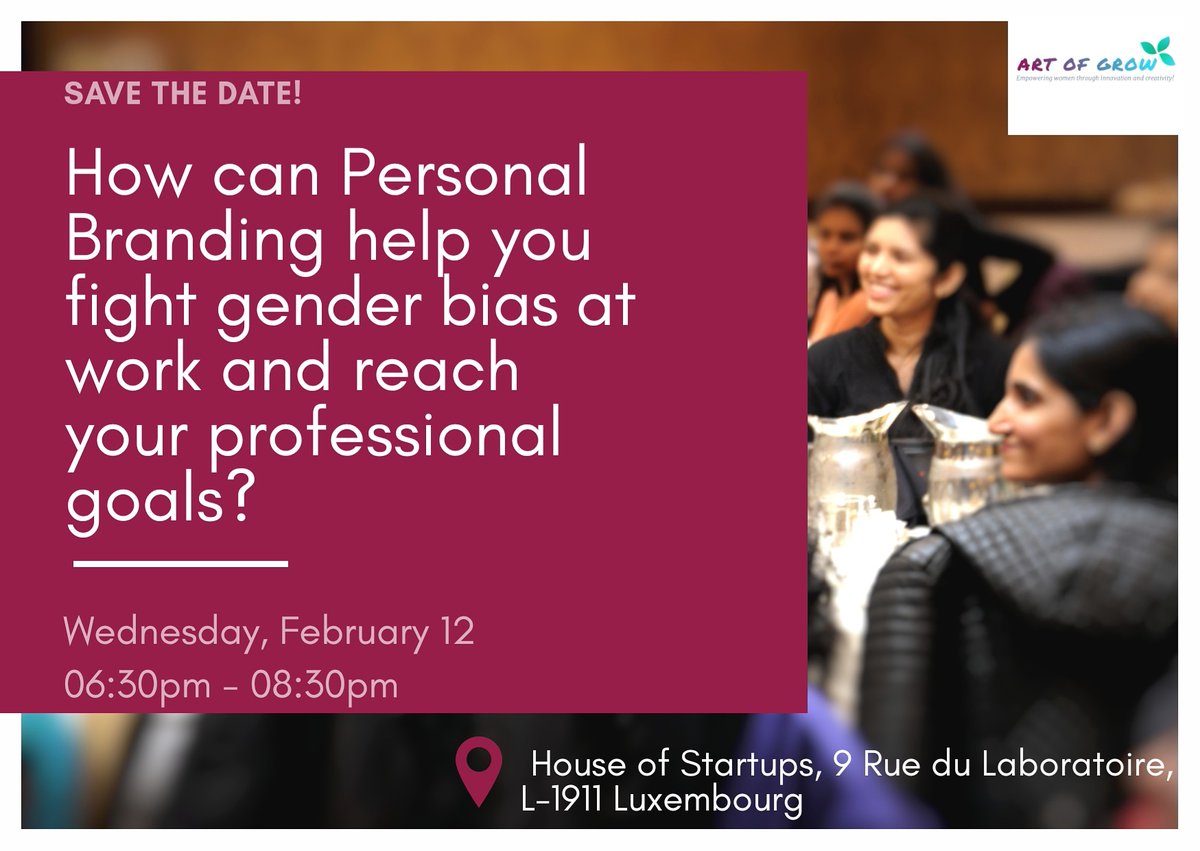 Artofgrow's tweet photo. We are back with the second edition of our #conference! Join us for an inspiring and informative #discussion on #personalbranding and meet our great speakers! Registration and details here: https://t.co/lh2O6fx2bo
#luxembourg #afterwork #businessevent https://t.co/MIlHjOWn0F