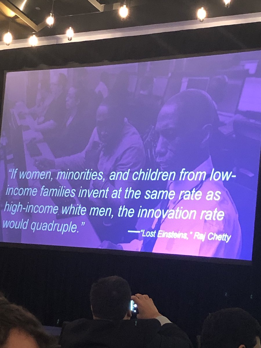 Thinking about “the  lost Einsteins” - how can we engage with our learners differently, better? Invest in mechanisms that open doors for diverse learners and help them navigate #AACSBdeans