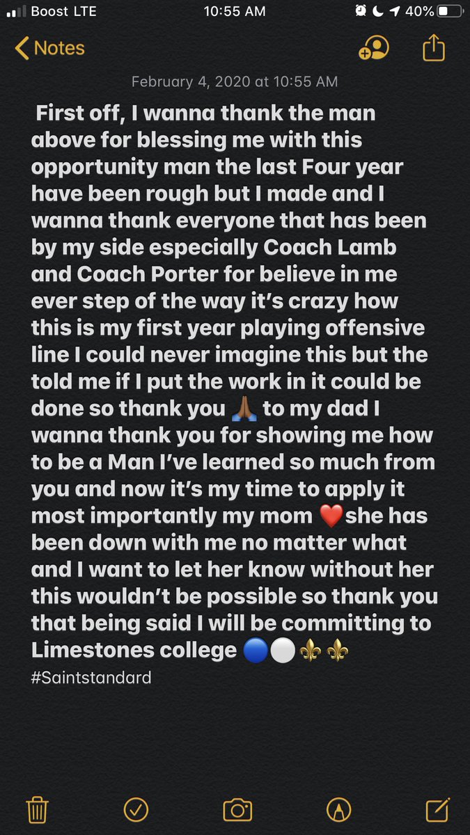 Jaydenhunter05's tweet photo. 100% Committed 🔵⚪️⚜️⚜️#saintstandard @LaneKnost @train0187 @GregPort17 @Cwoods75 @Coach_BTurk https://t.co/J3tgmr8Dpm