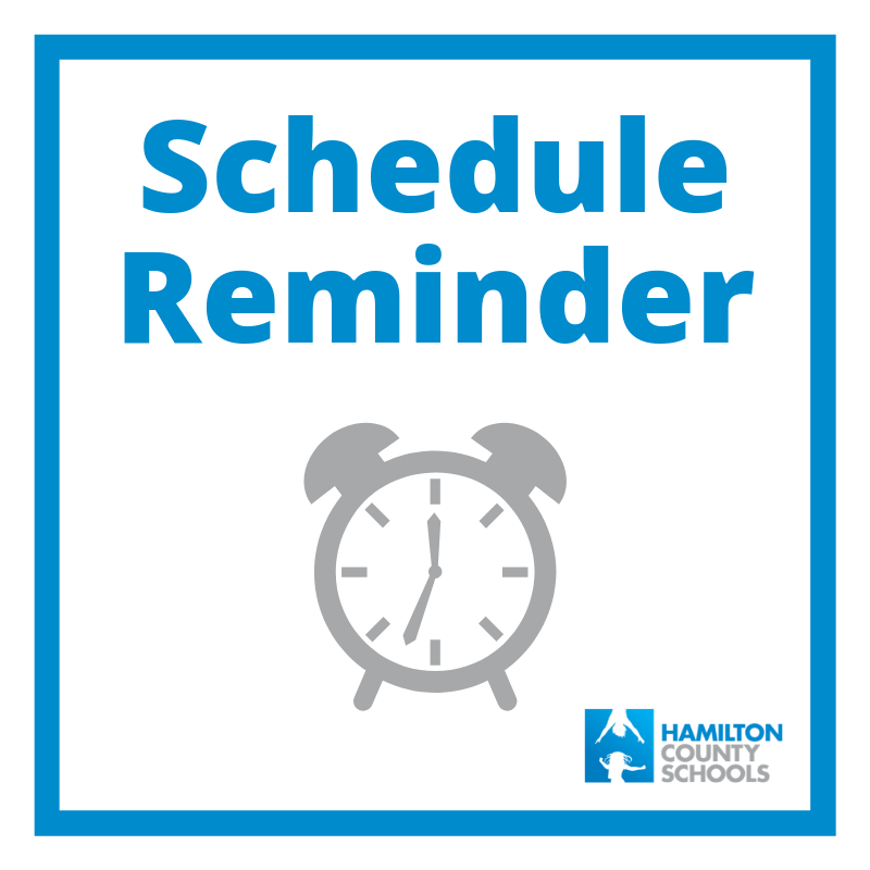 hamcoschools's tweet photo. Reminder: Tomorrow, Feb. 5, will be a half day for students. The afternoon is reserved as a teacher work day. Buses will run on half-day schedule.
View the schedule here: https://t.co/d3cD5OPc3n https://t.co/zIOg5iYXtj