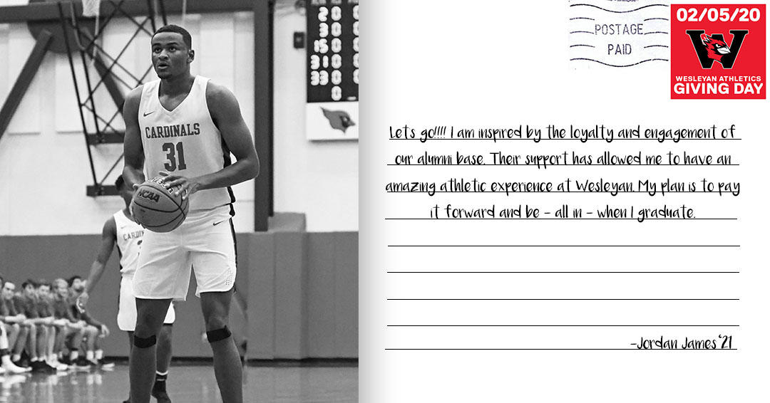 Wesleyan Athletics (@wes_athletics) on Twitter photo Jordan James '21 of <a href="/wes_mbball/">Wesleyan Basketball</a> wants YOU to get in the game for #WAGD2020 tomorrow! Hear what he has to say! #WeAreWes Jordan James '21 of <a href="/wes_mbball/">Wesleyan Basketball</a> wants YOU to get in the game for #WAGD2020 tomorrow! Hear what he has to say! #WeAreWes