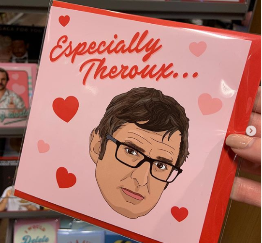 Tag someone who’d LOVE this 'Especially Theroux' V-day card! Thanks for sharing @115cherrytreelane 💝 #TreasureSeeker Via Instagram