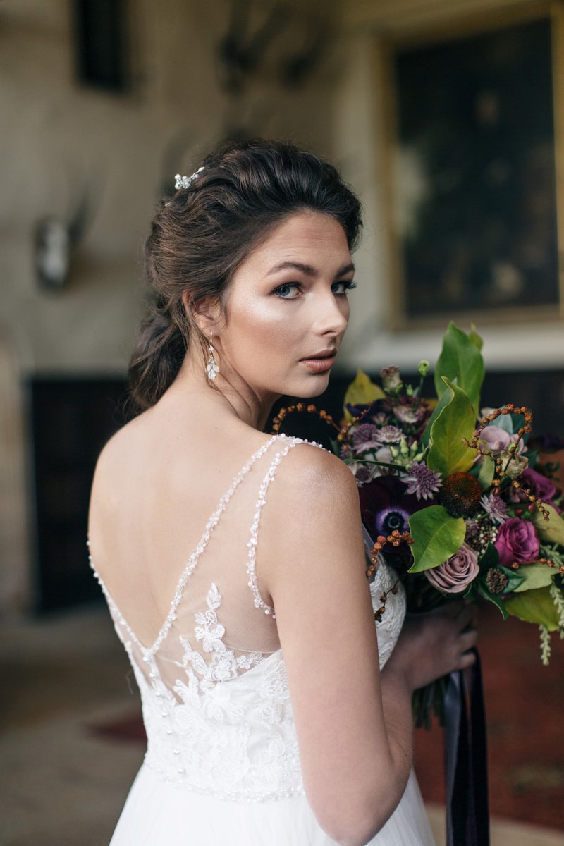 A breathtaking dark and elegant country manor house wedding shoot at <a href="/BrymptonHouse/">Brympton House</a> 
Images <a href="/barrowemma/">Emma Barrow</a> 
bit.ly/3b4Rzx7 Earrings <a href="/KellySpenceWed/">Kelly Spence</a>
