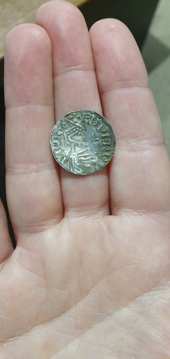 A coin found at Lincoln Cathedral depicting the face of the last Anglo-Saxon king 'Edward the Confessor'