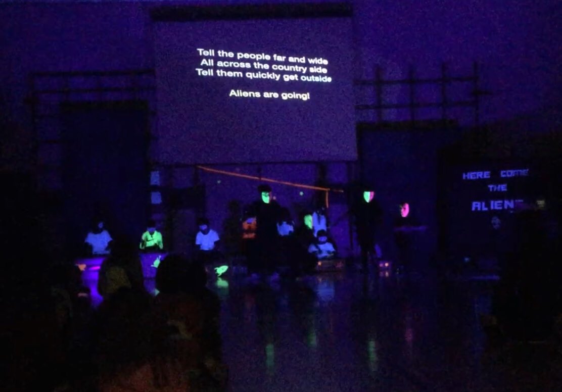 Congrats Orfflings on a great presentation of the story Here Come the Aliens.  #ilovetoread