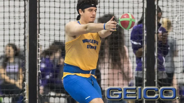 mascacsports's tweet photo. Joshua Higgins of @bsubears, Eddy Acuna of @WSULancers  and Adam Digman of @FSU_Falcons claim this week's #MASCAC Men's Indoor Track and Field weekly accolades which are brought to you by GEICO. https://t.co/tLRiGYF1hD #d3tf https://t.co/Y8TaESWO05