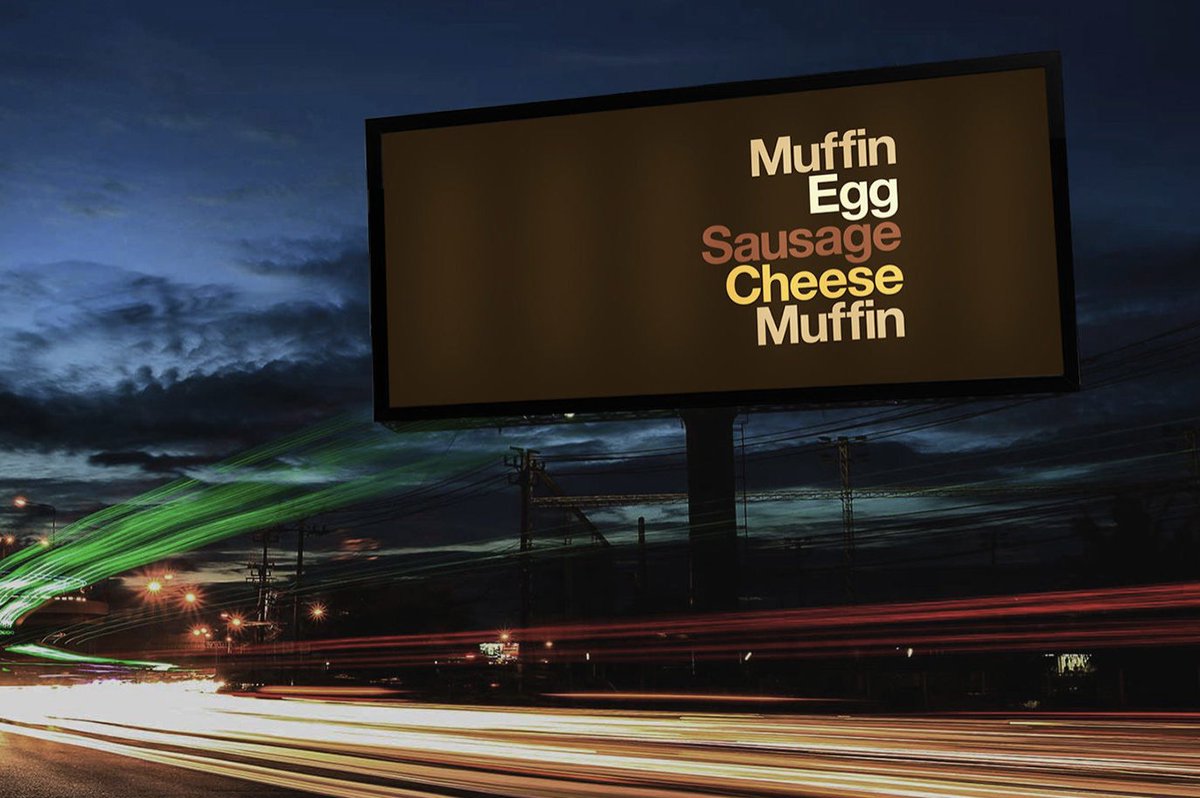 This is very clever indeed... as the article says it's not trying to be healthy, just concentrate on the classics. The campaign was created by Leo Burnett under creative director Pete Heyes, with typography by David Schwen. Digital Arts article here...

bit.ly/398xJ2k