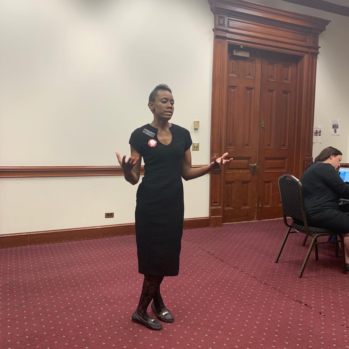 JLGASPAC's tweet photo. SPAC Chair @Dominiga giving them opening remarks at State Capitol #JLGASPAC https://t.co/XKTlw9NN1N