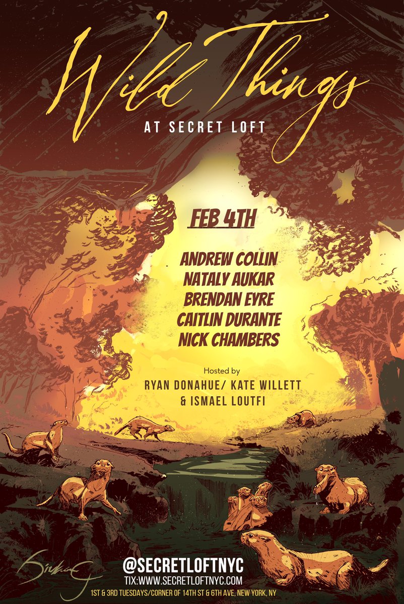We’re back at <a href="/SecretLoftNYC/">Secret Loft</a> tonight with <a href="/AndrewTCollin/">Andrew Collin</a> <a href="/natyourcolor/">Nataly Aukar</a> @ChambersComedy <a href="/caitlindurante/">Caitlin Durante</a> &amp; <a href="/EyreBud/">Brendan Eyre</a>! Free pizza and BYOB! Get tix: eventbrite.com/e/comedy-at-se…