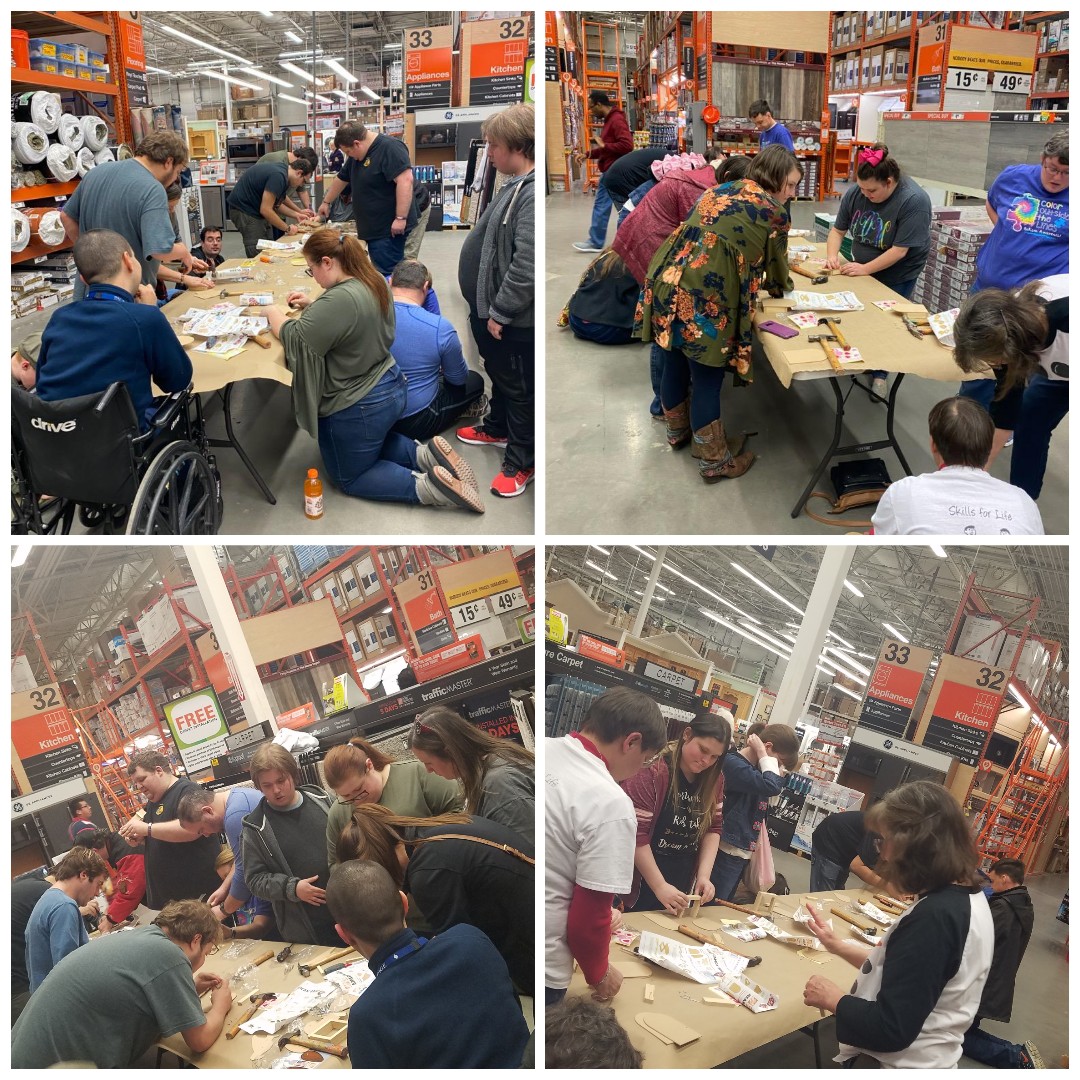 Building Relationships with our community! Adult kid's workshop for Skills for Life class! <a href="/jwaynehollis/">Wayne</a> @Tyler_PeekTHD <a href="/TravisBurgeeTHD/">Travis Burgee</a> <a href="/BirchfieldDrew/">Drew Birchfield</a>