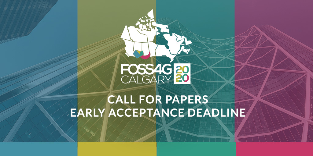 foss4g's tweet image. Today is the #FOSS4G2020 Call For Papers Early Acceptance Deadline. Talks submitted on or before February 4, 2020 (MST), are eligible for early acceptance to the FOSS4G 2020 program. Submit today: 2020.foss4g.org/speakers/