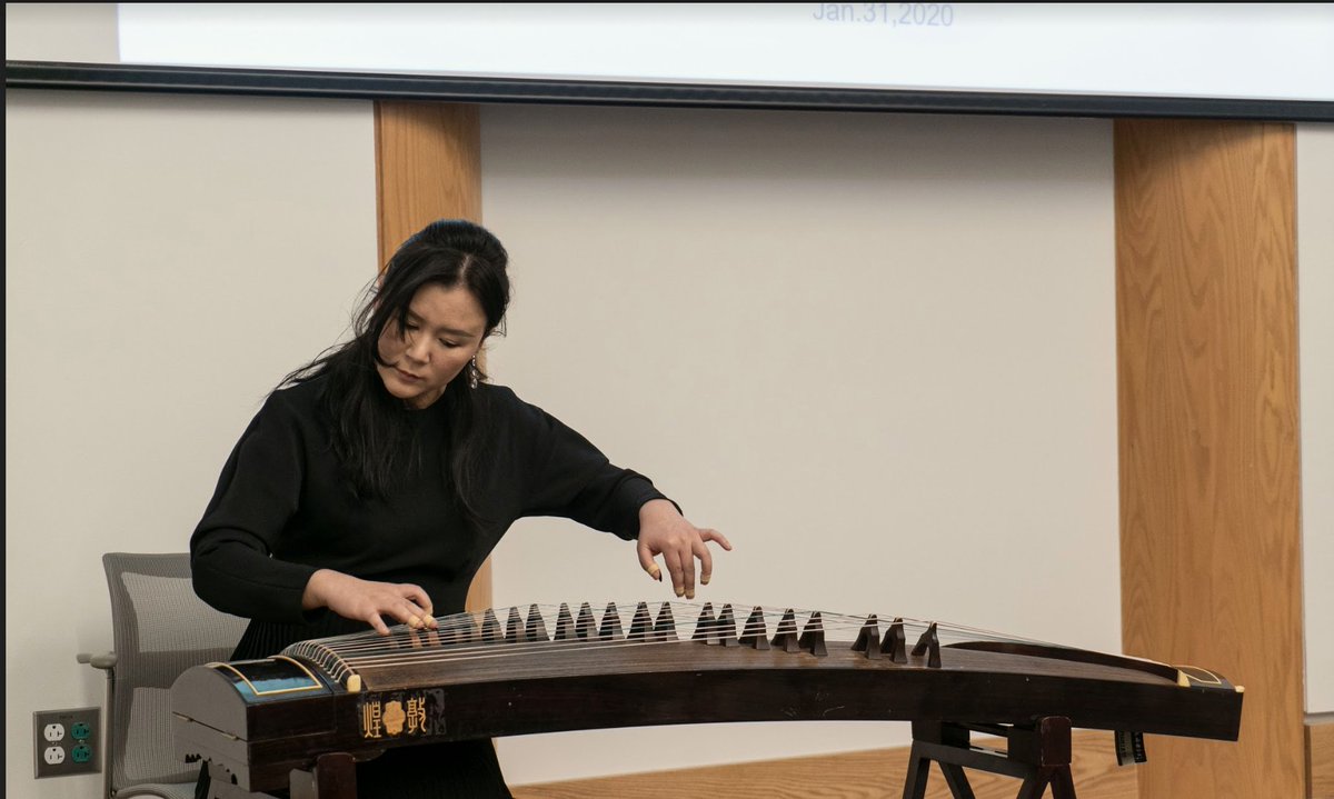 CamHarvard's tweet photo. Last Friday at Prof. Huizhong's Bin's lecture on the construction of traditional Chinese village we were also treated to a musical performance by Dr. Xiaojing Feng, a visiting scholar in the Music Department at Tufts University ❤️🎵 https://t.co/jFfZGrIvgZ