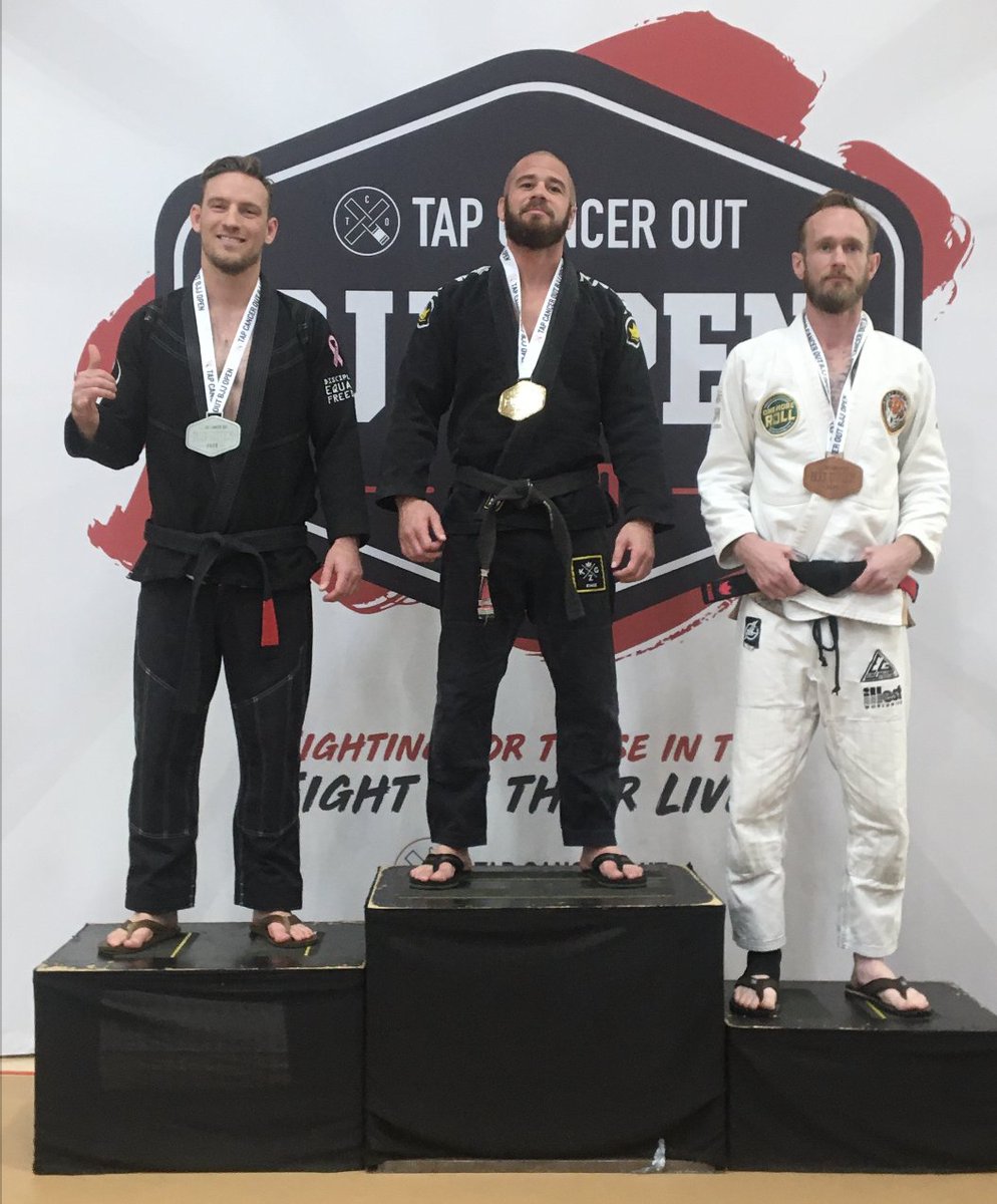 VictoryMMASD's tweet photo. Coach Adam and the Kid’s Jiu-Jitsu Team supporting the #TapOutCancer event, raising $150,000 to stamp out cancer. The kids took home Gold and other numerous medals while Coach Adam took first place in the Black Belt division. Congrats to Coach Adam &amp; the Victory Kid’s team. 💪 https://t.co/kZJgGbI9Nj