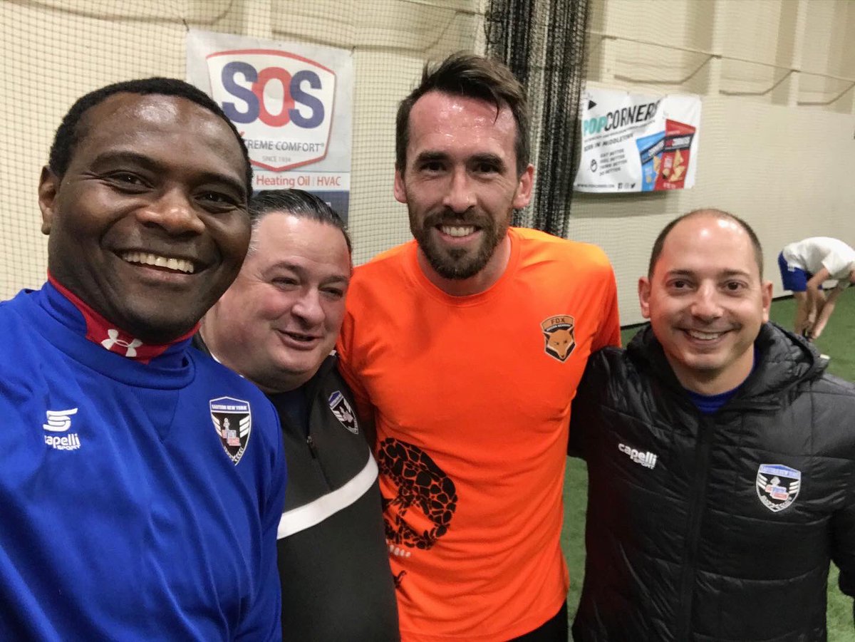 ENYSoccer's tweet photo. Premier League Champion 🏆 and current Leicester City defender ⚽️ Christian Fuchs stopped by the North ODP training session yesterday night! @FuchsOfficial @LCFC @hudsonsportscom #ODPStrong #hudsonsportscomplex #specialguest https://t.co/MZkd5vhjJ7
