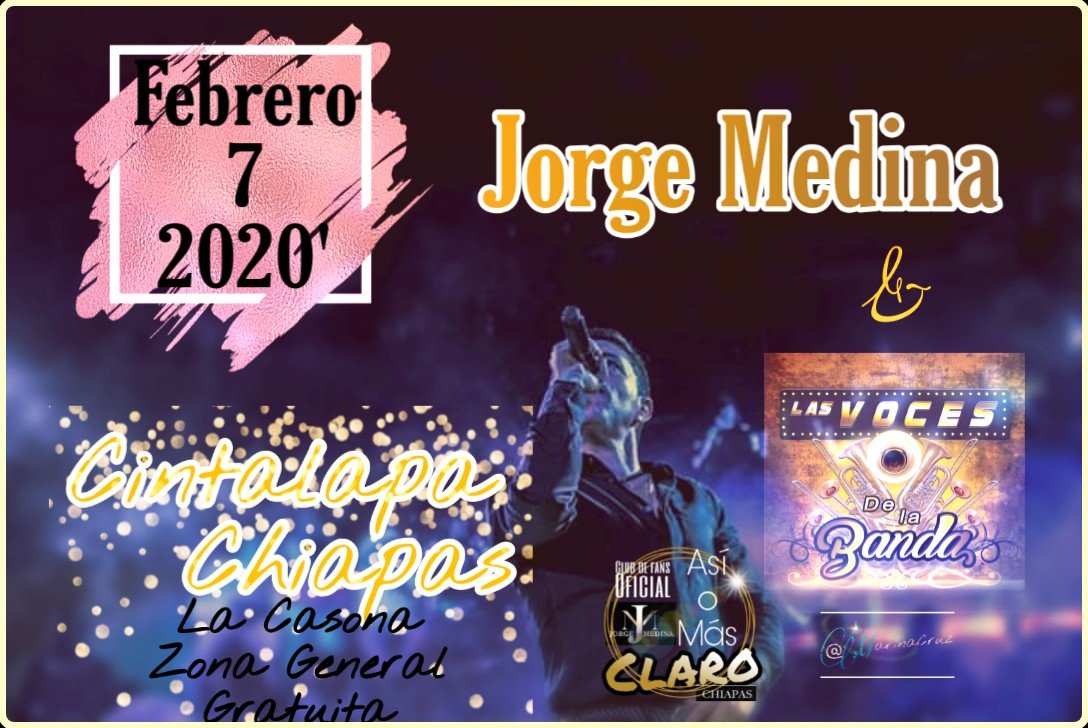 asiomasclarojm's tweet photo. Este próximo viernes🎉🔥
No puedes perderte de la Gran presentación de @j_medina37 y las Voces de la Banda @ClaudioAlcaraz
 @mimosoyo @GermanMontero5 En Cintalapa Chiapas 👑🎶
Una noche llena de éxitos te espera
#AsíOMásClaro de JM PRESENTE https://t.co/6BWRZCWQkf