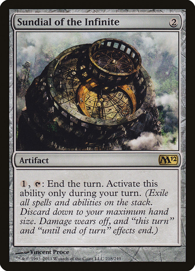 PlayableMagic's tweet image. .@FranticJ3 walks us through one of his favorite gimmicky cards: Sundial of the Infinite. Why would we ever want to end our own turn at instant speed?

playablemagic.com/sundial-of-the…
#MTG #EDH #MTGCommander #MTGEDH