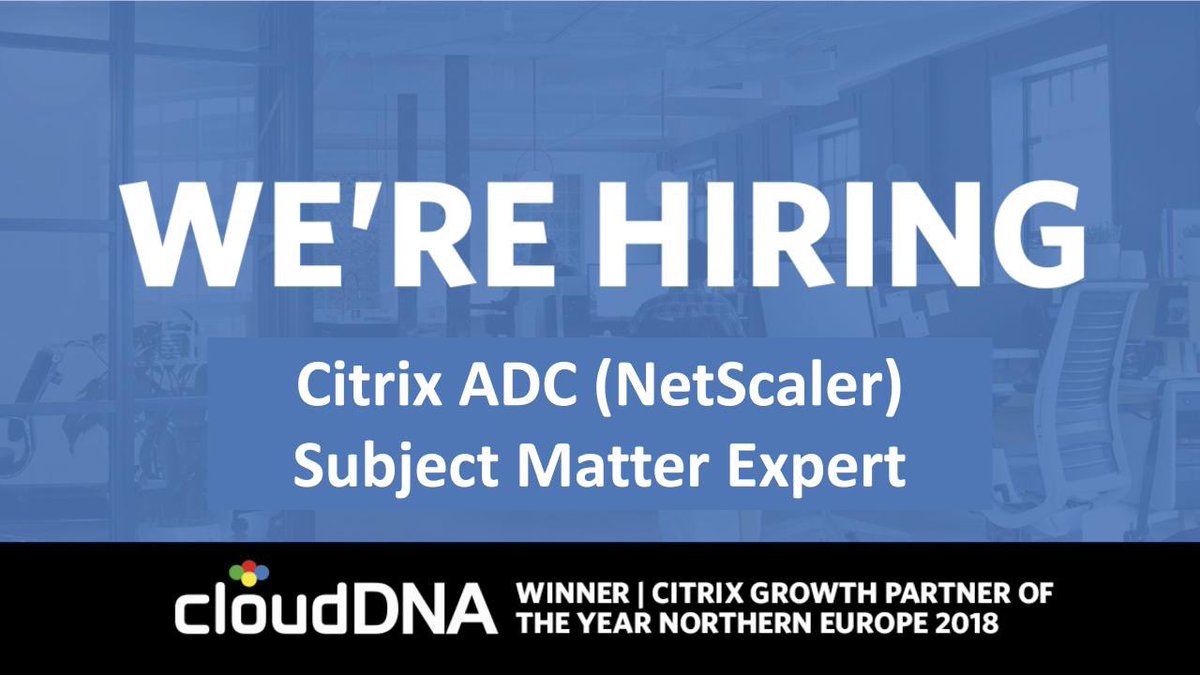 marcozelf's tweet image. Seriously know your way around #CitrixADC? We&apos;re looking for a #Citrix #ADC subject matter expert to join the team - interested? Get in touch now! Full job post coming this week. #cloudnetworking #networking #specialist #CitrixGoldPartner #SDN #netscaler