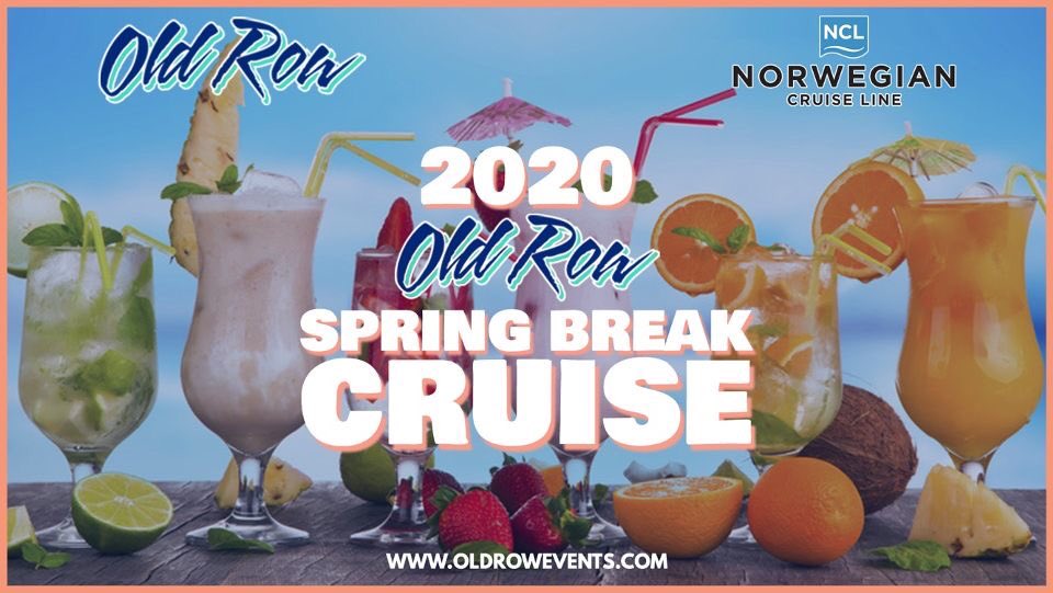 OldRowUSM's tweet photo. Last week to get the Old Row Spring Break Travel Package which includes Unlimited Top Shelf Liquor, Beer and Wine for 7 days on the NCL Pearl 🌴 Book today at https://t.co/7zsOpgumZV https://t.co/8gngoqqHav