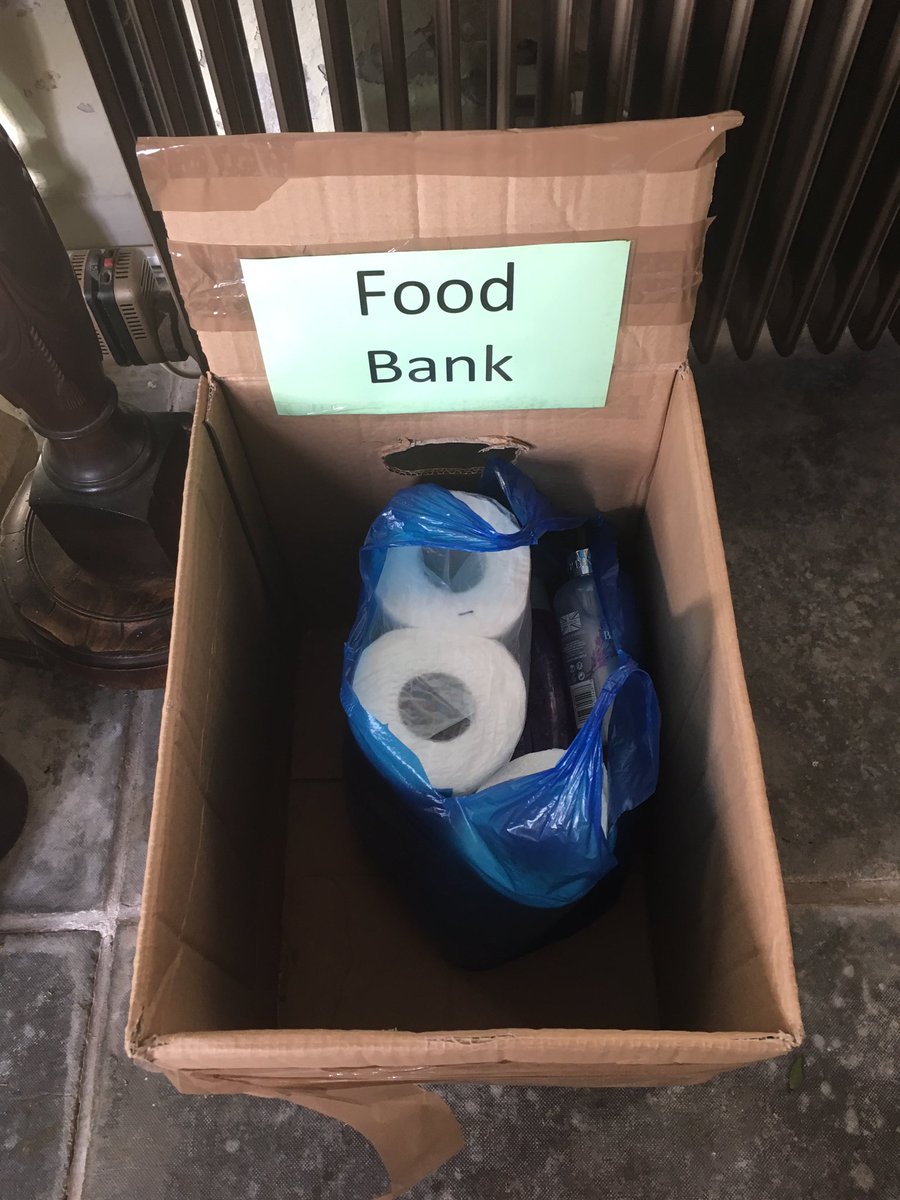 Food bank boxes in Abbotsbury, Portesham and Langton Herring Church @AbbotsburyVill @DioSalisbury #fooddonations