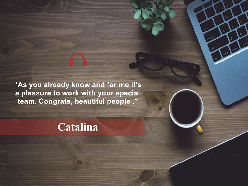 DVOVoiceAgency's tweet photo. The most beautiful people are those who are true to themselves and you are Catalina. Thank you for your kind words.
If you are looking for great Romanian voiceover, Catalina is the one. Listen to her samples: https://t.co/sgovggrmZb
#DVOtalents #RomanianVoiceover #voiceover #VO https://t.co/QeLmttgX79