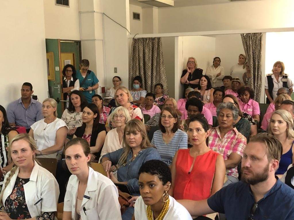 R4R_CT's tweet photo. World cancer day at Tygerberg  Hospital breast clinic with dr Edge https://t.co/6krm1hHGNk