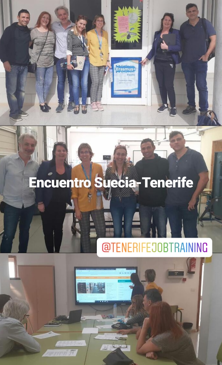 Hoy nos visita Helena Aronsson, profesora de FP en Suecia, para compartir información sobre la educación profesional en su país. Gracias a <a href="/TJTMarivi/">Tenerife JobTraining</a> Tenerife Job Training y a los compañeros del IES Las Galletas. Enriquecedora reunión. Abriendo puertas a Europa. #ErasmusPlus