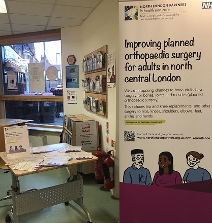 poster for improving orthopaedic surgery in North Central London