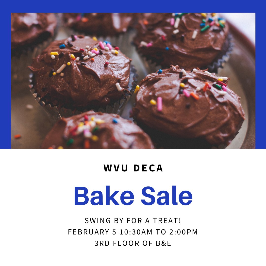 🔷 Tomorrow, we will be having our Spring Bake Sale. Come grab a treat on the 3rd floor of B&amp;E! 🔷