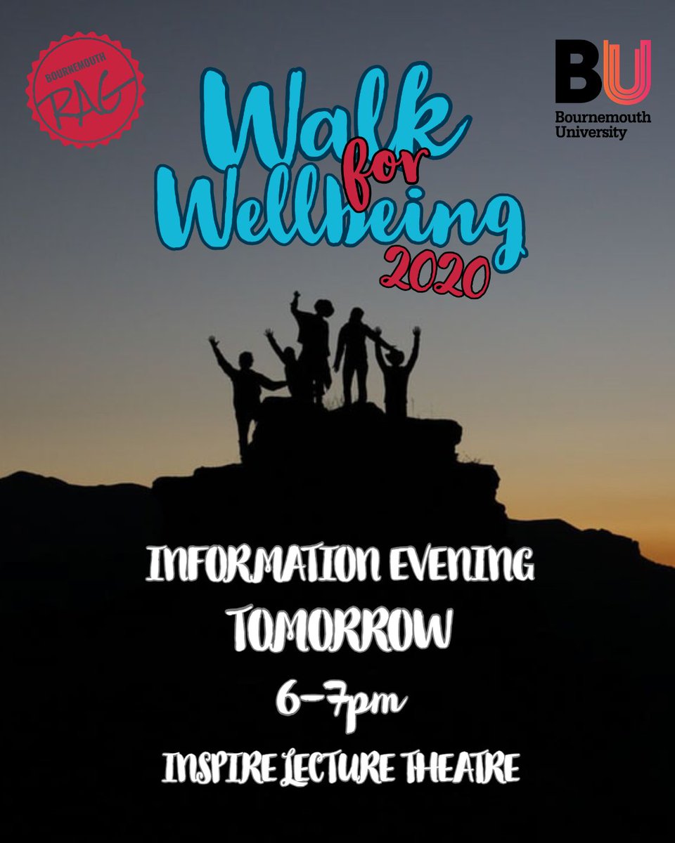 Come down to the Inspire lecture theatre tomorrow night for the #walkforwellbeing information evening!