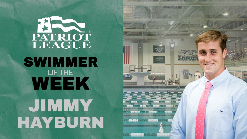 LoyolaHounds's tweet photo. Congrats to Jimmy Hayburn, who receives his second @PatriotLeague Male Swimmer of the Week honor in the last three weeks after setting a new @H2ounds record in the 50 fly over the weekend! #GoHounds #H2ounds
π°: https://t.co/h7taxZGS5E https://t.co/Nnlrk40QKI