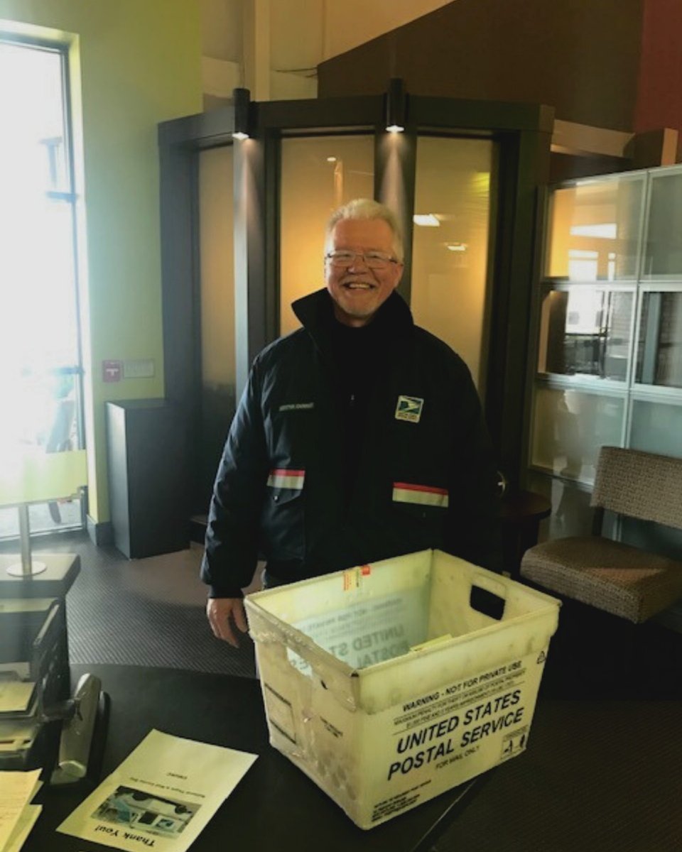 Today is National Thank a Mail Carrier Day. Thank you to Mark and all of the mail carriers that work hard to deliver our mail, rain or shine!
