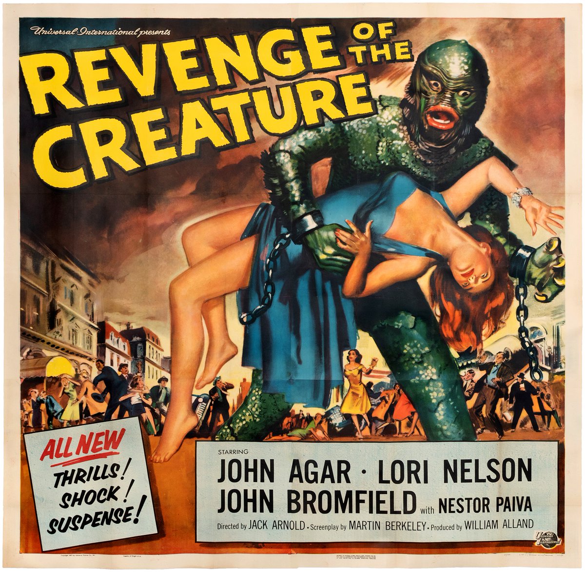 HakesAuctions's tweet photo. #Hakes229 Sneak Peek! @HakesAuctions' new sale has more #vintage #movieposters, like this huge #6sheet for the 1955 #CreatureFromTheBlackLagoon sequel #RevengeOfTheCreature! Bidding opens in 2 weeks!
#UniversalMonsters #Gillman #horror #OverstreetGuideToCollectingHorror https://t.co/mkHxmZjNDK