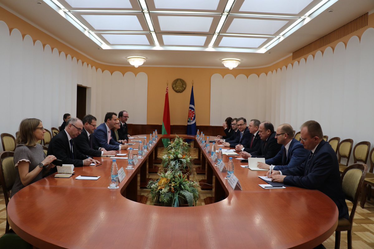 Belarus MFA 🇧🇾 (@belarusmfa) on Twitter photo FM #Makei, members of German-Belarusian Parliamentary Group <a href="/Bundestag/">Deutscher Bundestag</a> discussed current state & prospects for 🇧🇾🇩🇪 cooperation w/ an emphasis on its’ parliamentary dimension, 🇧🇾🇪🇺 interaction and topical issues on the international agenda <a href="/MarkHauptmann/">Mark Hauptmann</a> facebook.com/29085192458795… FM #Makei, members of German-Belarusian Parliamentary Group <a href="/Bundestag/">Deutscher Bundestag</a> discussed current state & prospects for 🇧🇾🇩🇪 cooperation w/ an emphasis on its’ parliamentary dimension, 🇧🇾🇪🇺 interaction and topical issues on the international agenda <a href="/MarkHauptmann/">Mark Hauptmann</a> facebook.com/29085192458795…