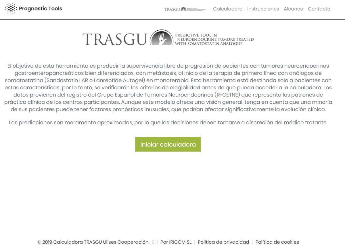 IricomSL's tweet photo. #PrognosticTools, calculadoras pronósticas dirigidas a las predicciones accionables que ayudan en la toma de decisiones en los tumores del tracto gastrointestinal y la atención de apoyo del cáncer basada en datos del mundo real. #WorldCancerDay2020
https://t.co/GEo7A2tdyp https://t.co/WXAnf405hm