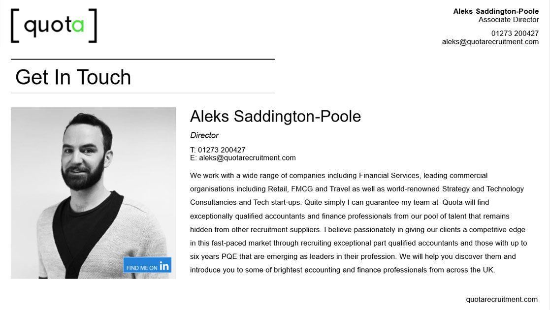 Looking for a new career in the finance and accounting industry?😎
Get in touch with one of our excellent consultants! 
Find Aleks on Linkedin --> buff.ly/36J5y8o
.
.
#career #accounting #finance #recruitment #job #hiring #consultant #experienced