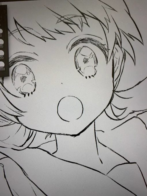 iPad試し書き✏️10時間くらい格闘してようやく線画がひけました(むずかしい!) 