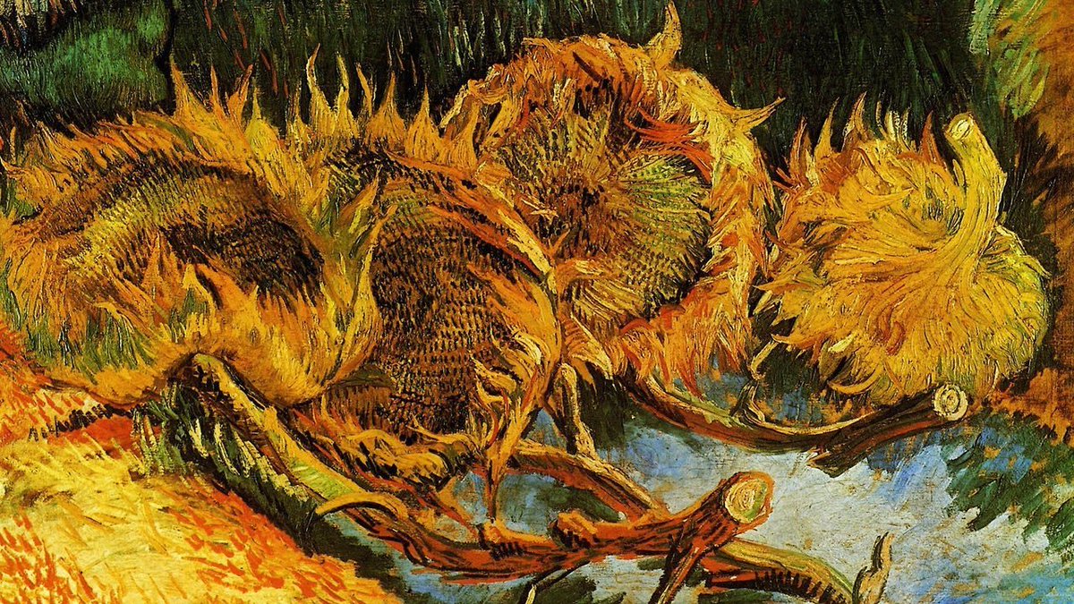 artxxtae's tweet photo. Still Life with Four Sunflowers by Vincent van Gogh (1887)
@BTS_twt  #taehyung https://t.co/kPxWswmmd3