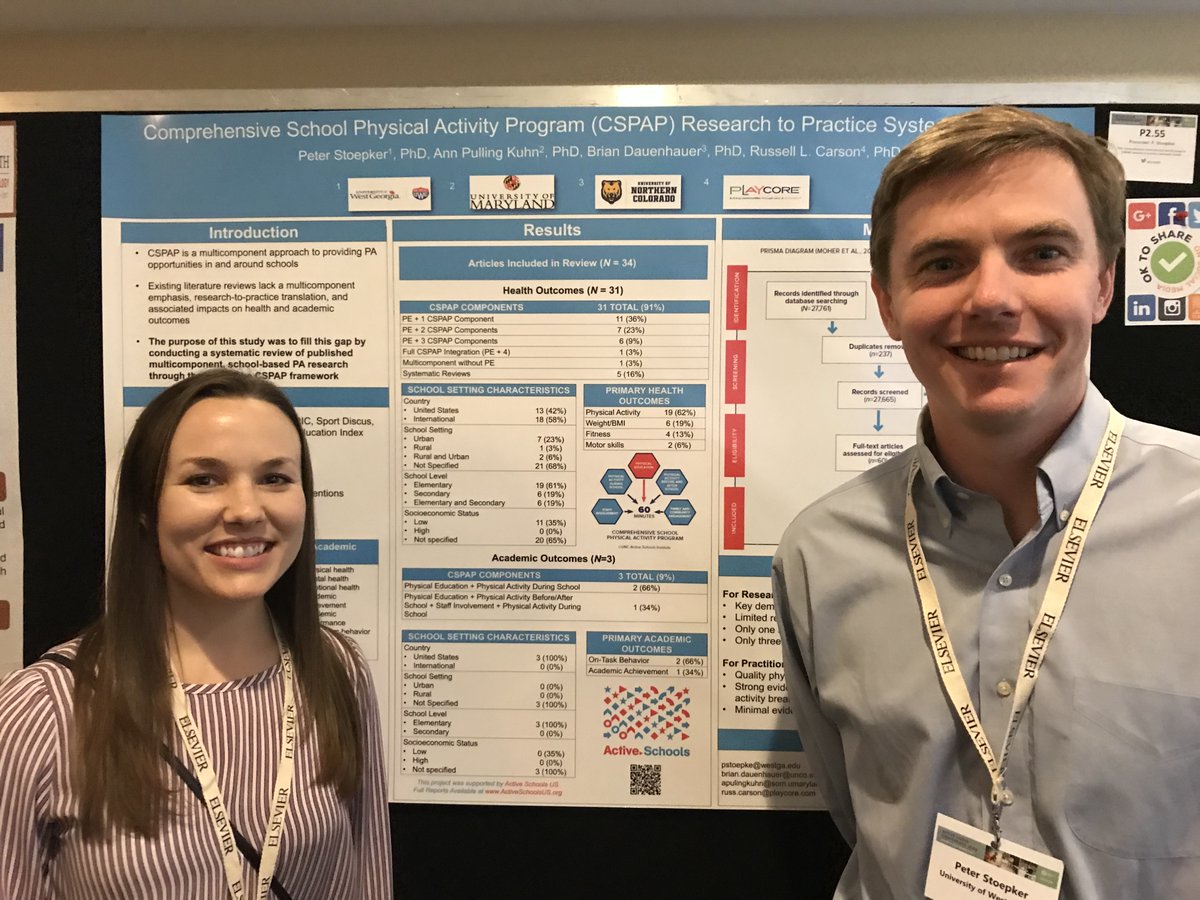 Coming to you from the Active Living Conference!
#ALC2020 Our partners at <a href="/UNCactiveschool/">UNC Active Schools</a> are giving an awesome poster presentation their Comprehensive School Physical Activity Program (CSPAP) Research to Practice Literature Review activeschoolsus.org/research/2019/…