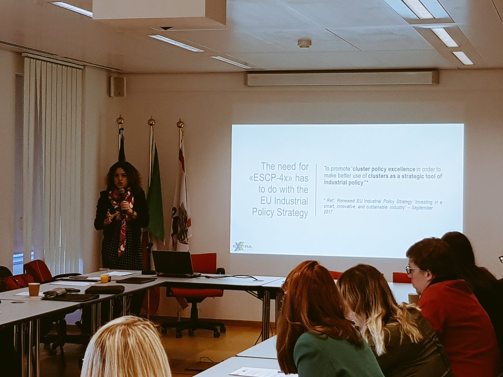 Exxtra_EU's tweet photo. 🏆 #Milestone1 @Exxtra_EU #ESCP4x completed! Really great meeting where we presented our #clusters strengths & started identifying key criteria for joint activities.
@DITECFER @CensecD @BTSRailSaxony @Pole_iTrans @MafexSpain @Railgrup @ARUScluster Thanks @ToscanaBXL for hosting! https://t.co/FlHWPPu4VX