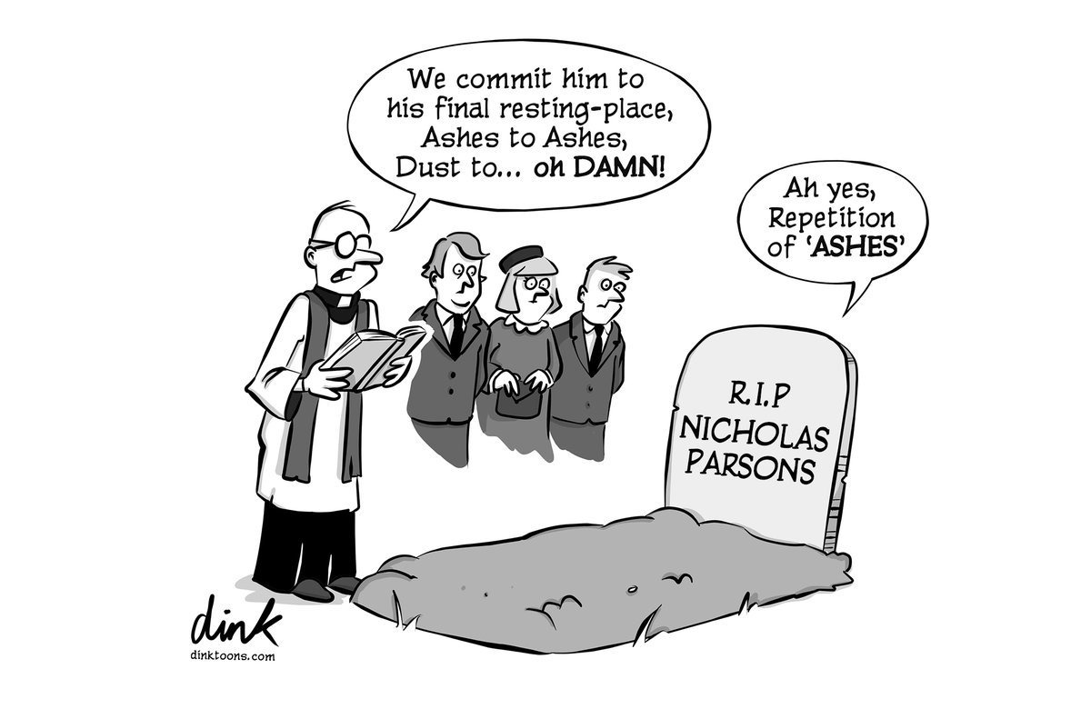 Nicholas Parsons obit/tribute cartoon from last week. #justaminutequiz #nic...