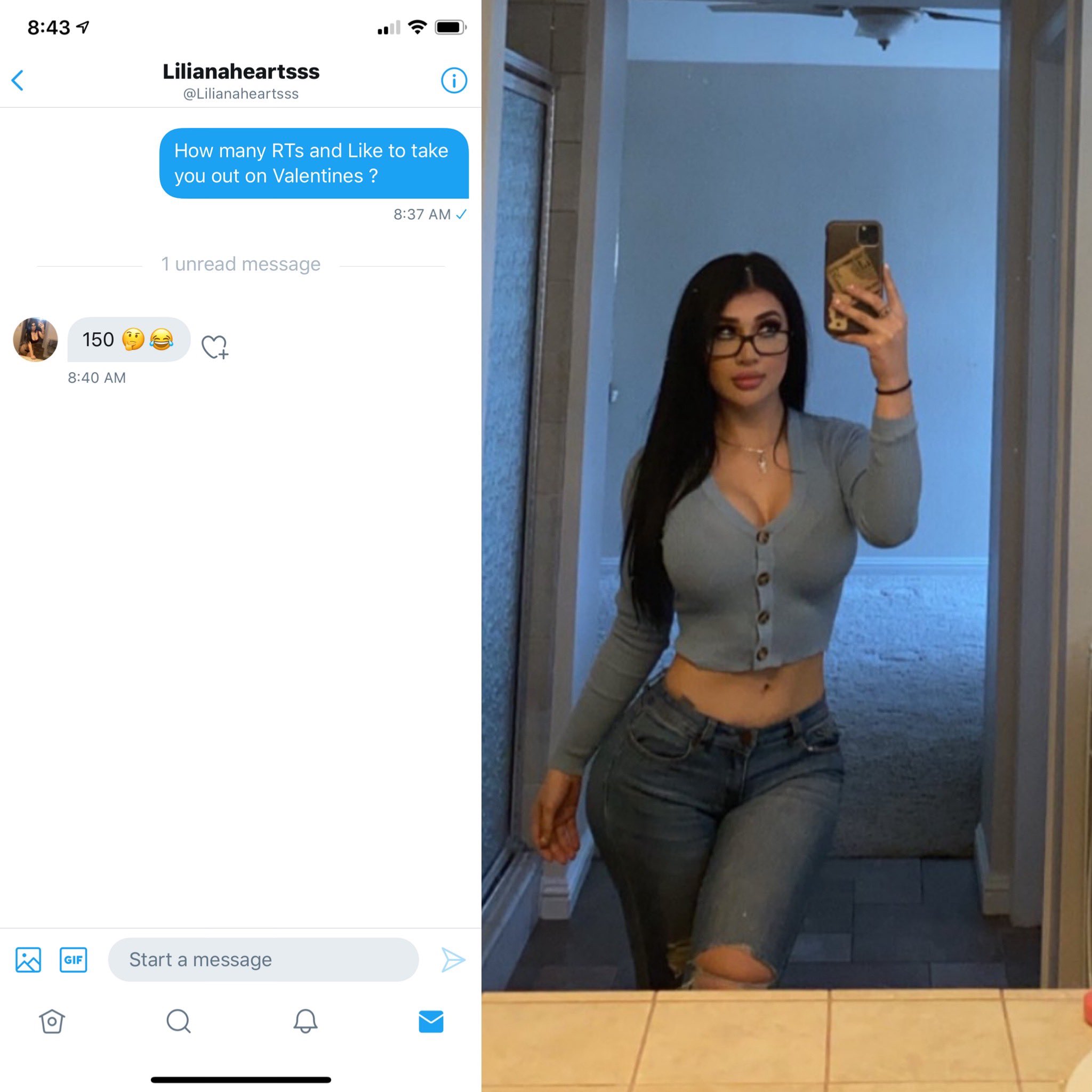 IG: @itsnotelmer on X: @Lilianaheartsss followed me and said I got 24  hours to make it happen, bless a lil nigs Valentines Day wish Ty💜  t.covnFo0O91IJ  X