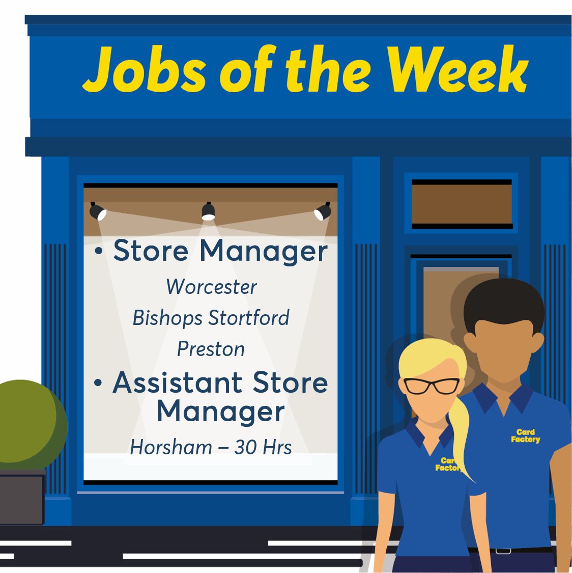 CardFacCareers's tweet photo. It's that time of the week again...
Our retail jobs of the week are out‼️
We're looking for:
⭐️Store Managers
⭐️Assistant Manager
Visit https://t.co/pQotd9B1BP to find out more information and apply!
#cardfactory #cardfactorycareers #cfjobs #opportunities #jobs https://t.co/T6c3GnHz7z