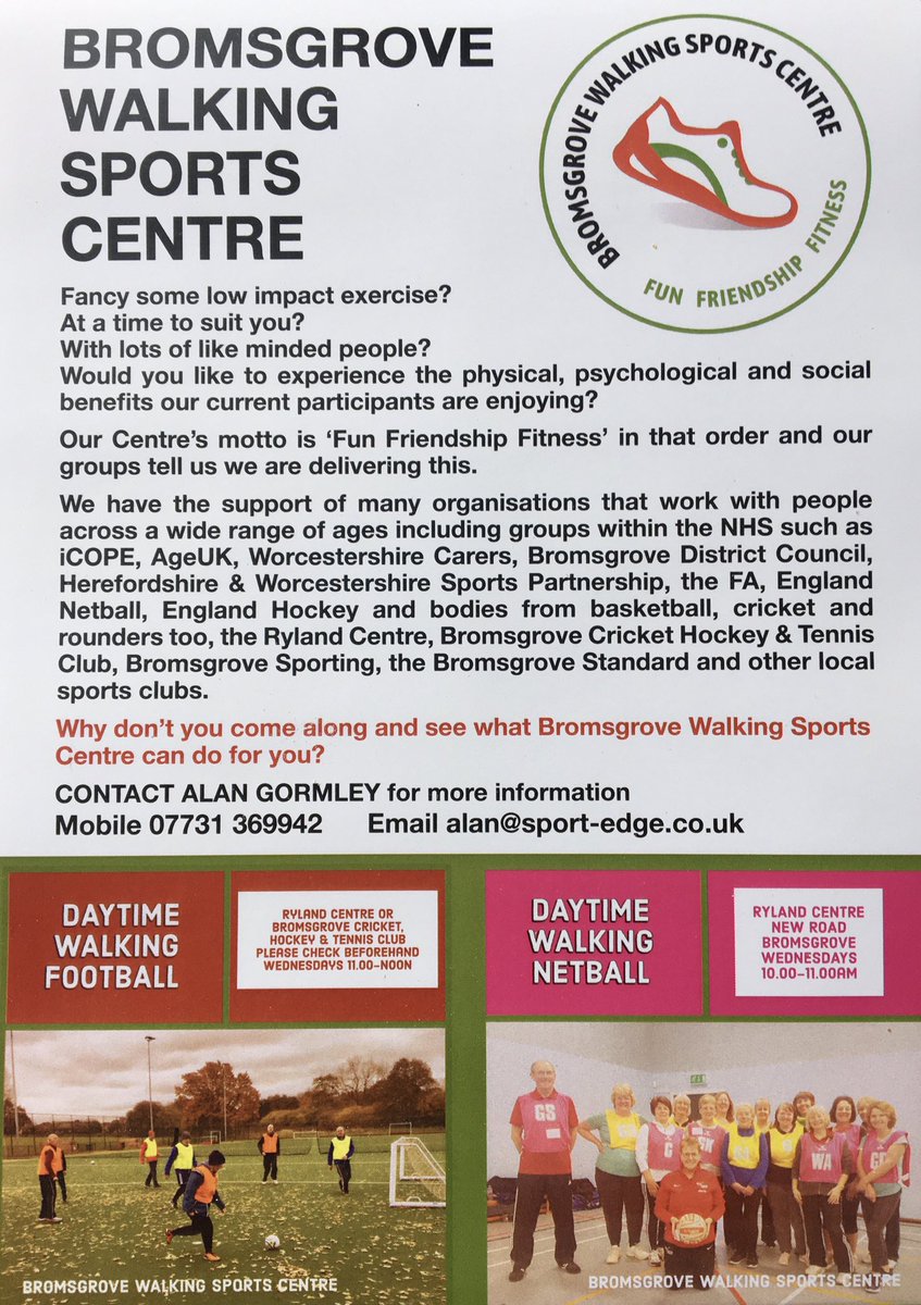 walkinghockey's tweet photo. @HealthWorcs @worcscc @RB_CCG @sw_ccg @WF_CCG @WorcsAcuteNHS @WorcsHealthCare Love to be a destination to help - Bromsgrove Walking Sports Centre - we already provide physical, psychological &amp; social benefits to over 100 people in our community. At today’s session we had people who are partially sighted, have dementia and recovering from a stroke https://t.co/9GWZejRvk6